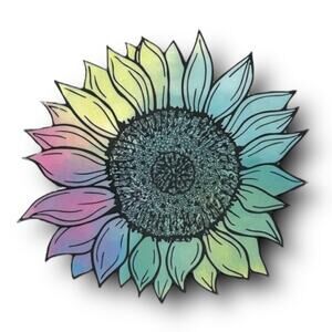 Iron on pastel sunflower by design loft wearable art heat transfer